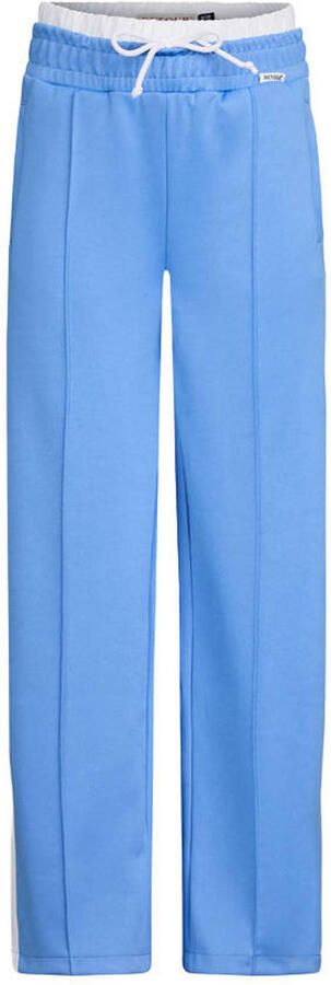 Retour Jeans wide leg regular waist casual broek blauw