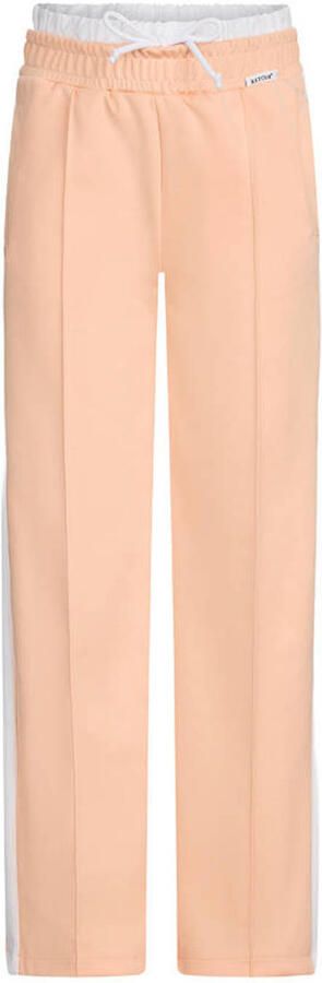 Retour Jeans wide leg regular waist casual broek oranje