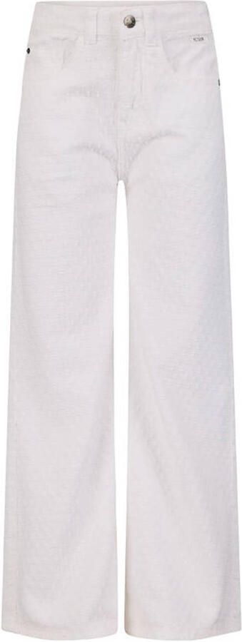 Retour Jeans wide leg regular waist casual broek wit