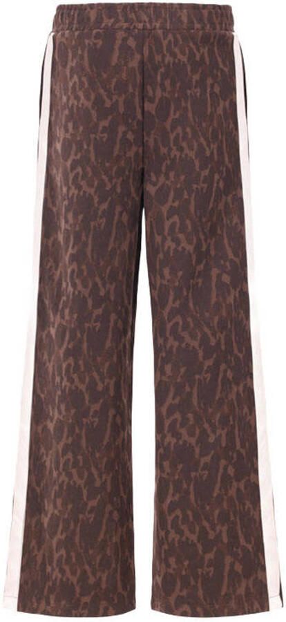 Retour Jeans wide leg sweatpants met panterprint donkerbruin - Foto 2