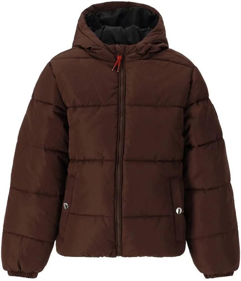Retour Jeans winterjas bruin Meisjes Polyester Capuchon Effen
