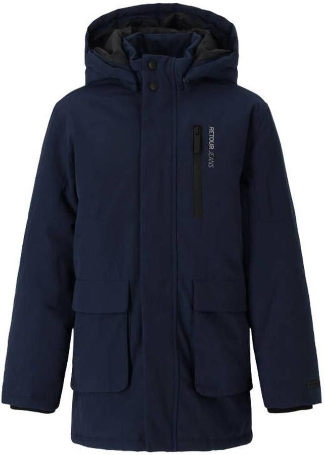 Retour Jeans winterjas donkerblauw Jongens Polyester Capuchon Effen - Foto 2