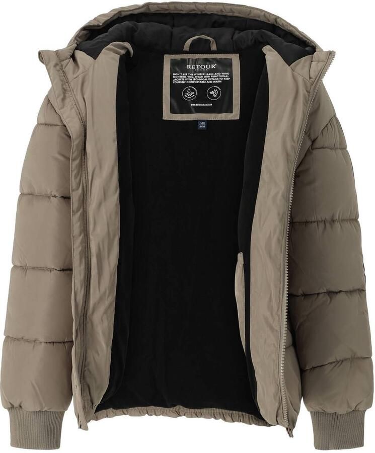 Retour Jeans winterjas lichtgrijs Jongens Polyester Capuchon Effen - Foto 2