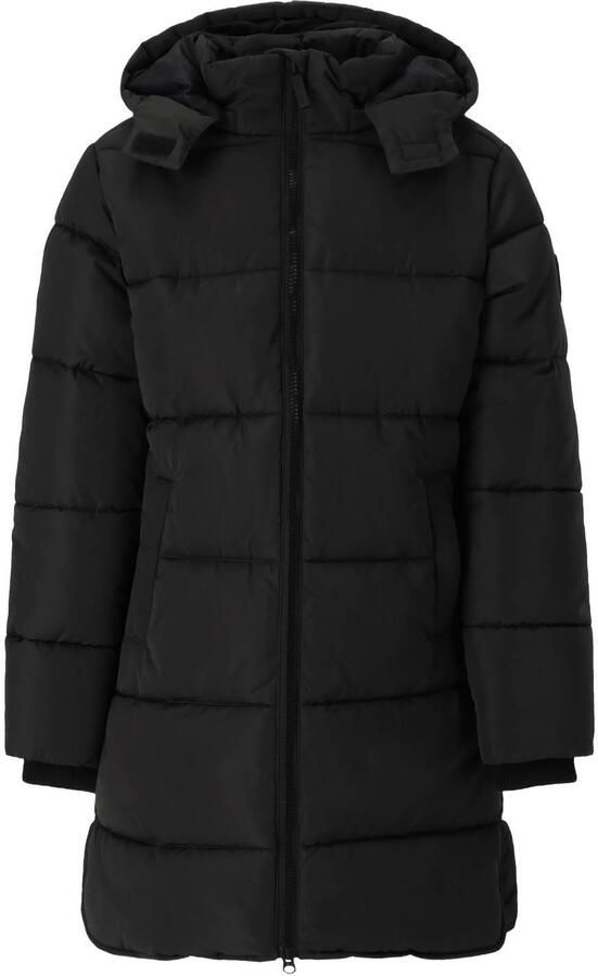 Retour Jeans winterjas zwart Meisjes Polyester Capuchon Effen