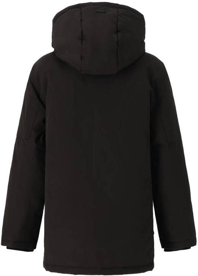 Retour Jeans winterjas zwart Jongens Polyester Capuchon Effen