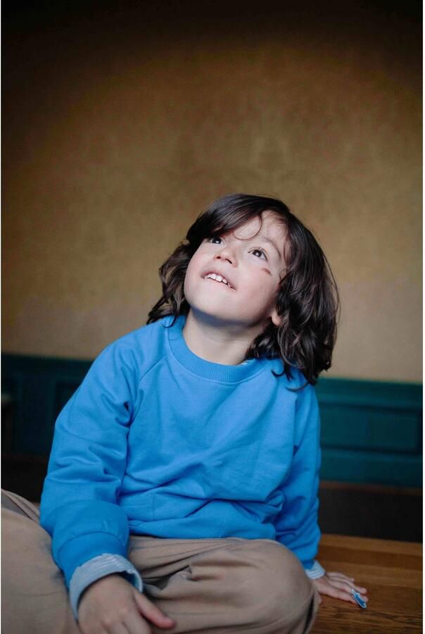 Riffle Amsterdam boxy sweater blauw Effen - Foto 3