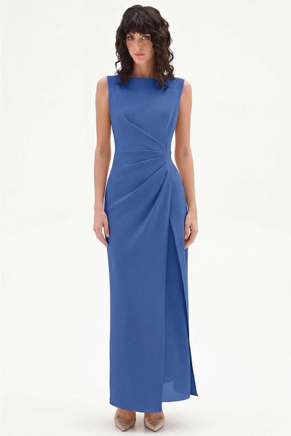 Rinascimento maxi jurk blauw