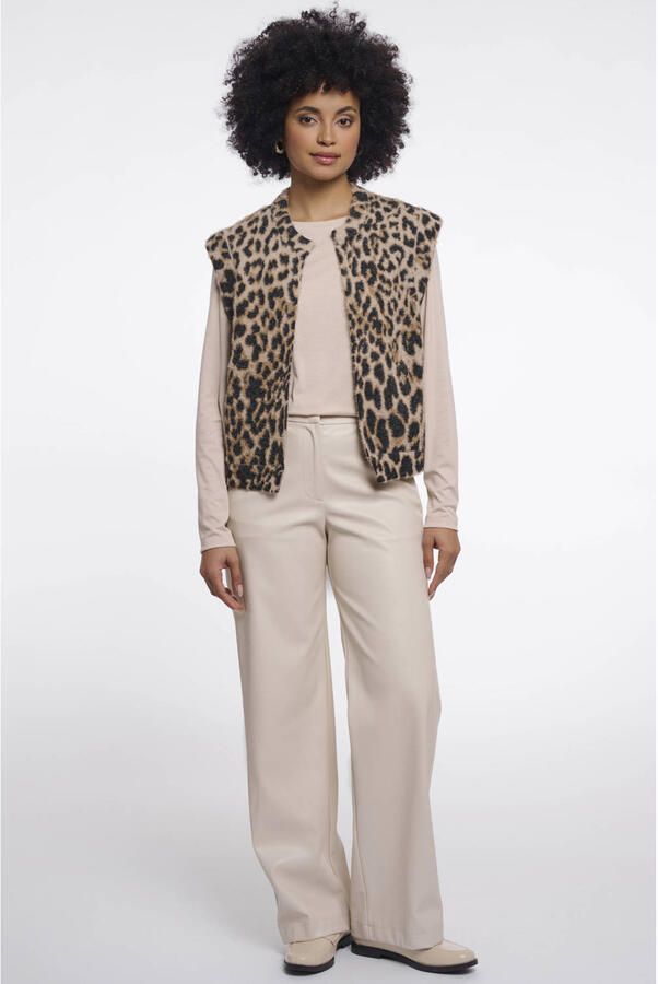 Rino & Pelle bodywarmer met panterprint bruin - Foto 2