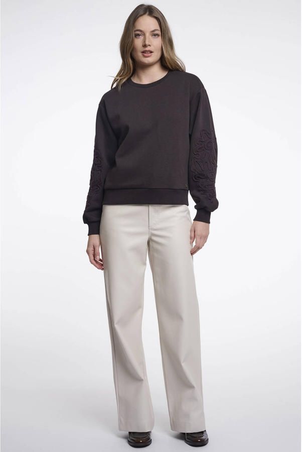 Rino & Pelle sweater met borduursels bruin - Foto 3