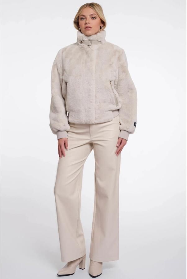 Rino & Pelle faux fur jas beige - Foto 3