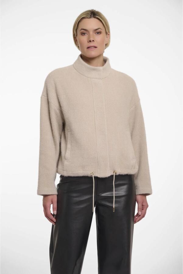Rino&Pelle Snap Closure Boxy Jacket Levin Beige Dames