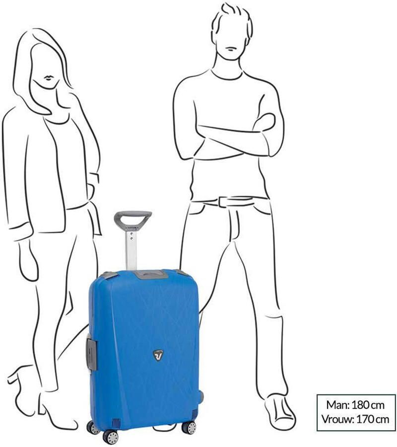 Roncato trolley Light 68 cm. blauw - Foto 2
