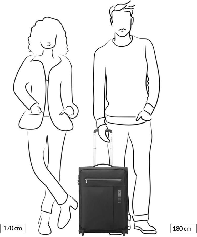 Roncato Lichtgewicht Zachte Unisex Bagage Black Unisex - Foto 2