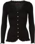 Rosemunde Vest Babette Silk Cardigan prachtige vintage kantafwerking waardevolle parelmoer knoopsluiting - Thumbnail 2