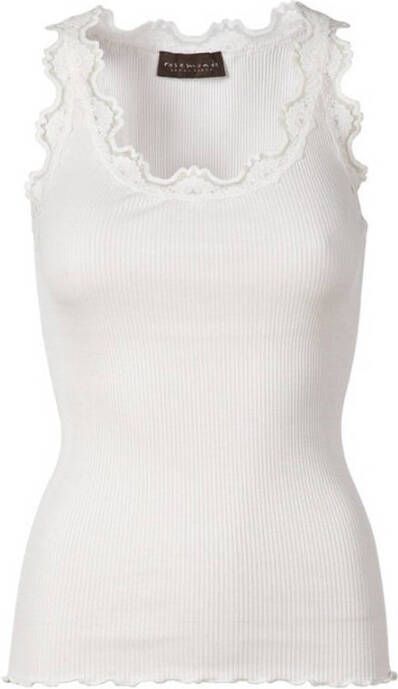 Rosemunde Tanktop Babette Silk Top prachtige vintage kantafwerking aan hals en bandjes