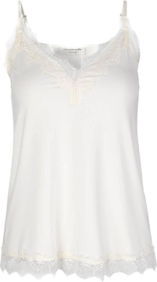 Rosemunde Hemd Billie Strap Top Vintage-kantenrand aan de halslijn en zoom vrouwelijk polyestermix