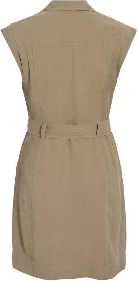 ROUGE EDIT blazerjurk met ceintuur beige