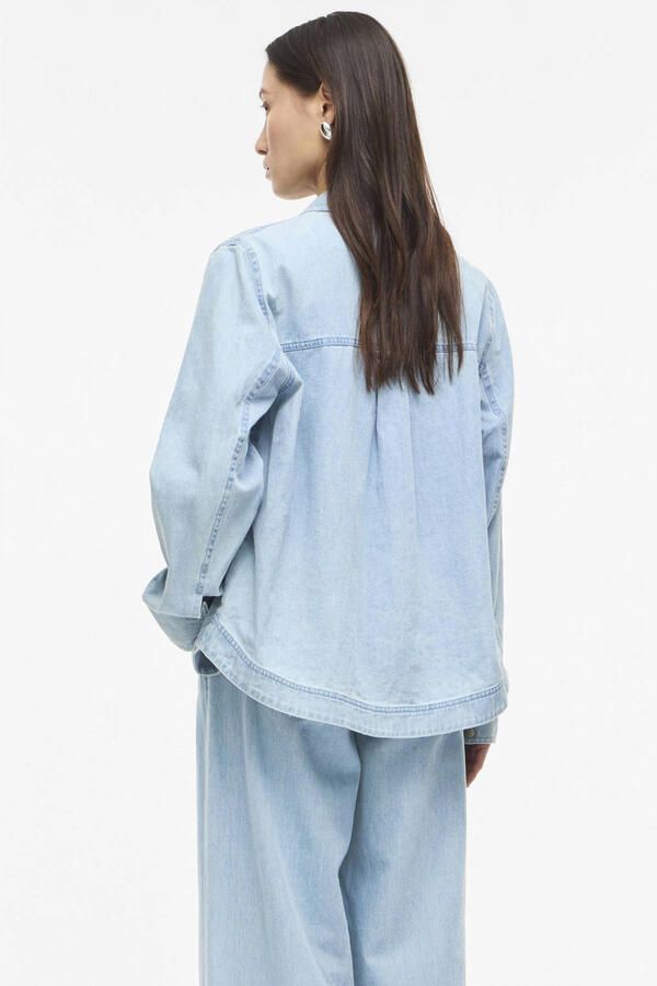 ROUGE EDIT Dames Blouses Roufrancie Mae L s Oversized Lichtblauw - Foto 6