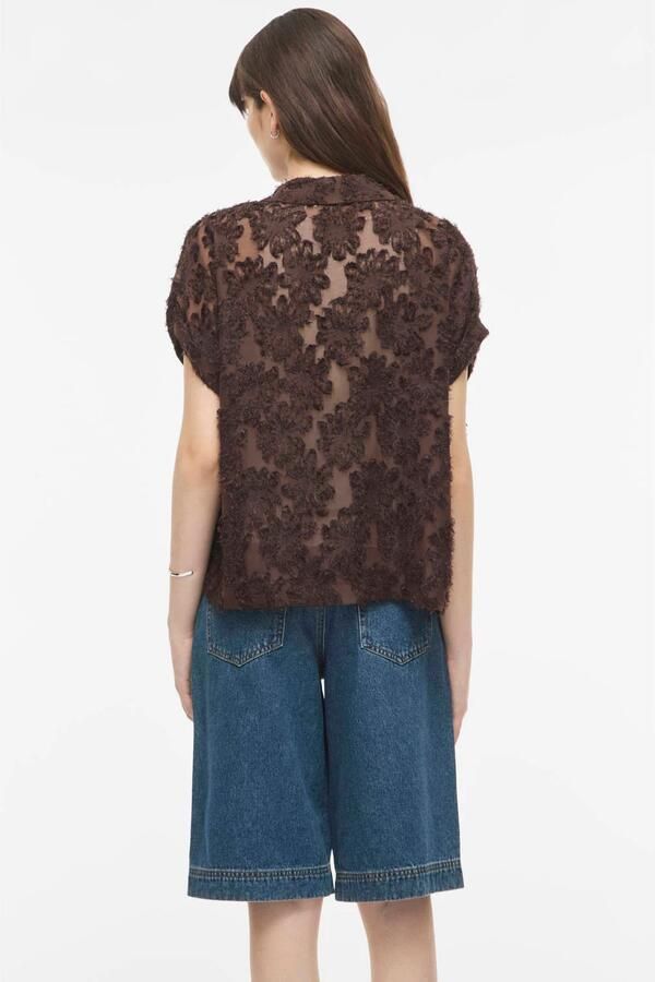 ROUGE EDIT gebloemde blouse bruin - Foto 2