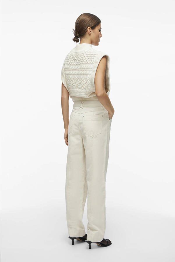 ROUGE EDIT high waist loose fit jeans ecru - Foto 3