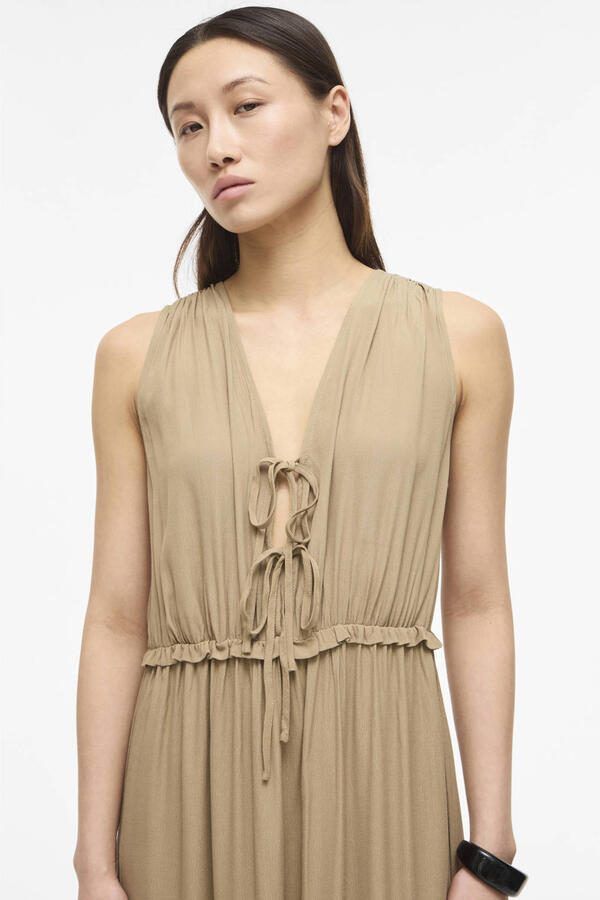 ROUGE EDIT maxi jurk beige - Foto 2
