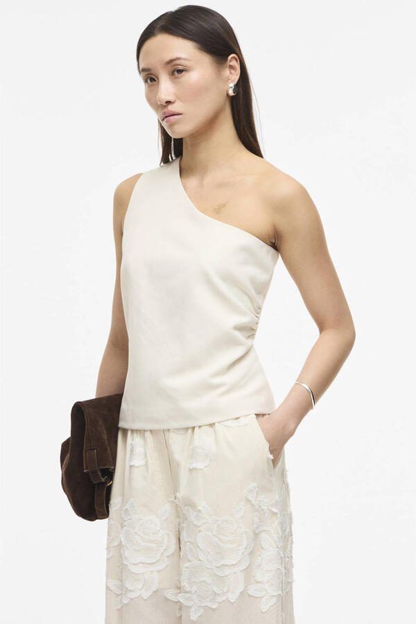 ROUGE EDIT one shoulder top ecru