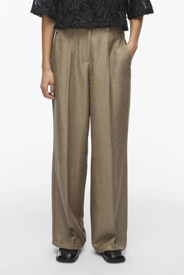 ROUGE EDIT rechtvallend regular waist casual broek beige - Foto 2