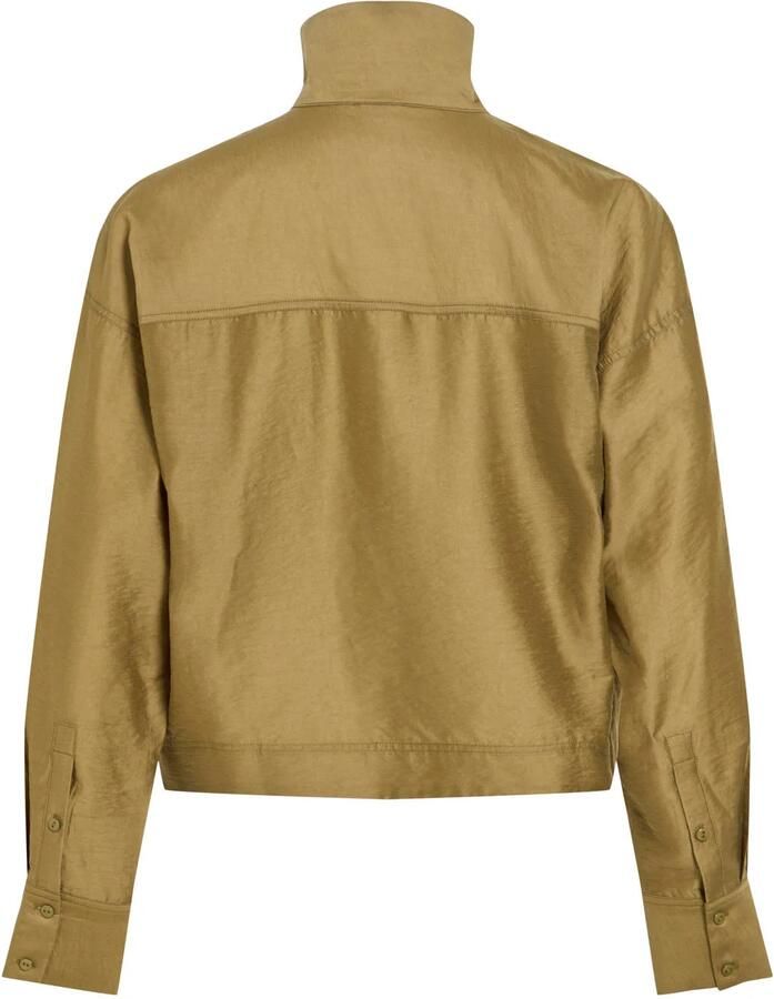 ROUGE EDIT Dames Blouses Roustina L s High Neck Shirt 1 Groen - Foto 6