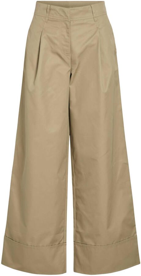 ROUGE EDIT wide leg high waist broek camel - Foto 2