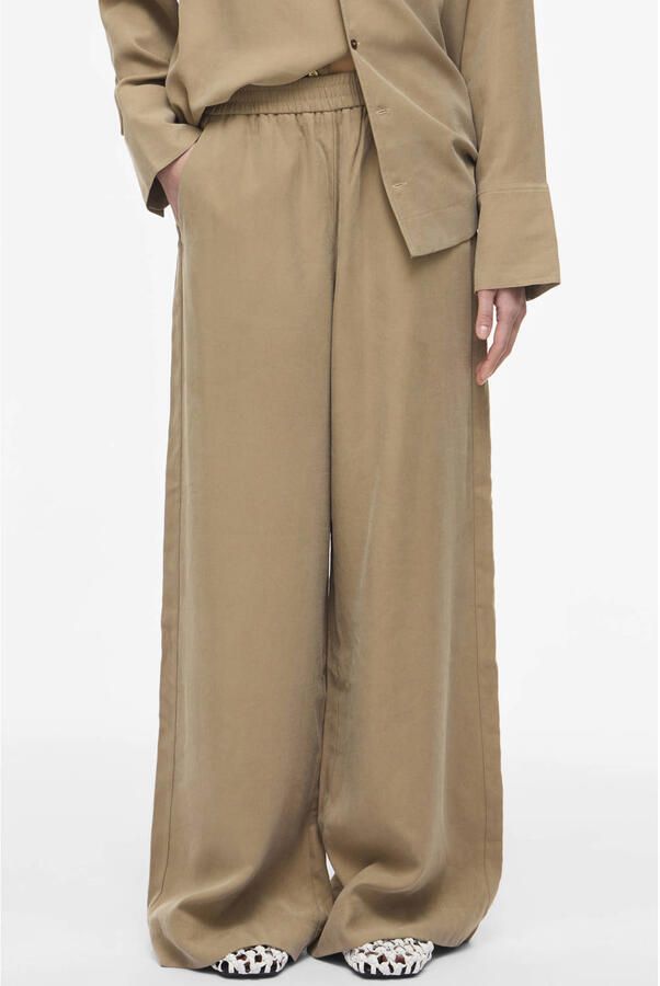 ROUGE EDIT Dames Broeken Roumelian Hw Wf F l Trousers Zand - Foto 5