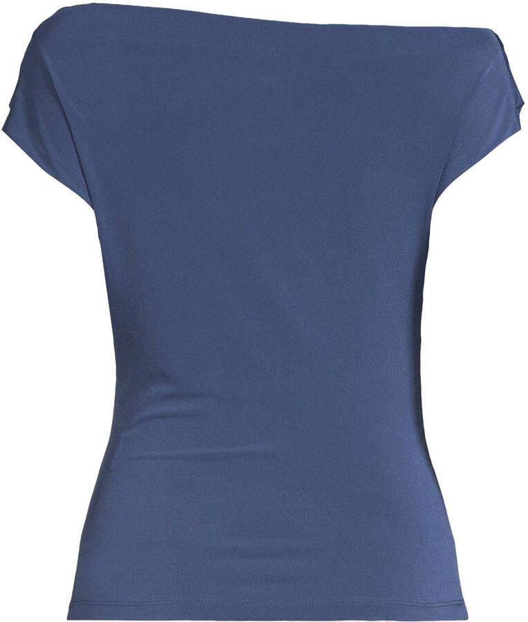 Ruby asymmetrische jersey top donkerblauw - Foto 2