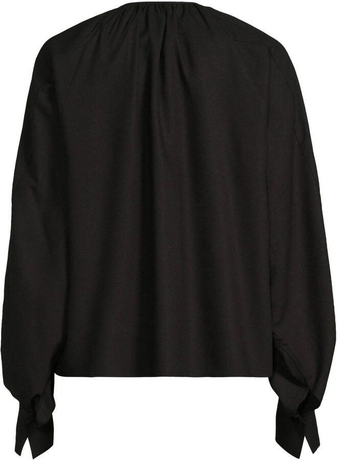 Ruby blouse met linnen zwart - Foto 2