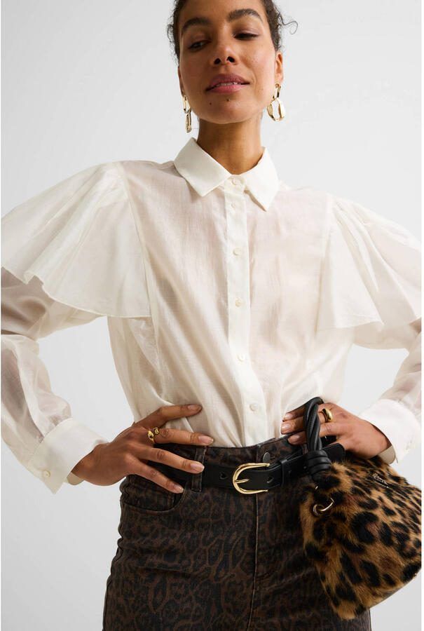 Ruby blouse met ruches wit