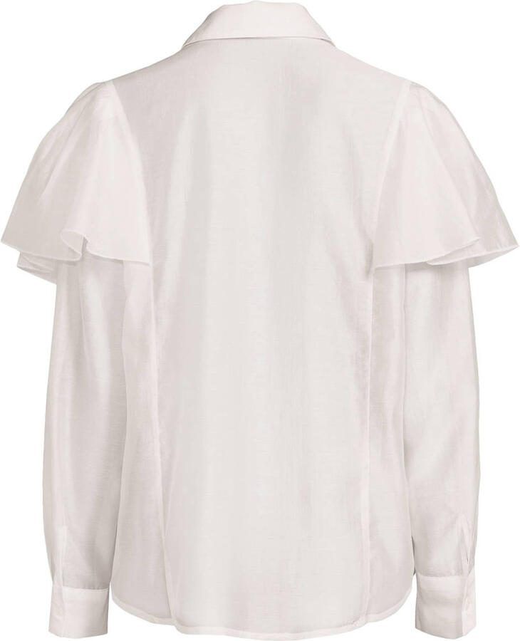 Ruby blouse met ruches wit - Foto 2