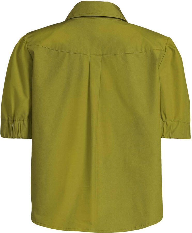 Ruby boxy poplin blouse olijfgroen - Foto 2