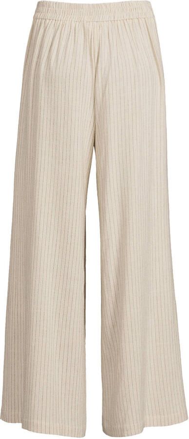 Ruby broek met linnen krijtstreep beige - Foto 3