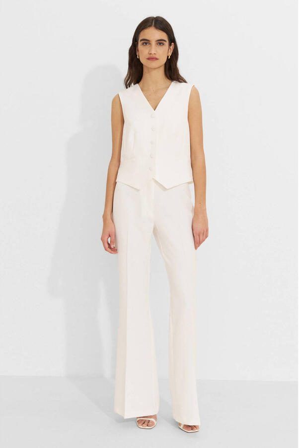 Ruby flared pantalon wit - Foto 4