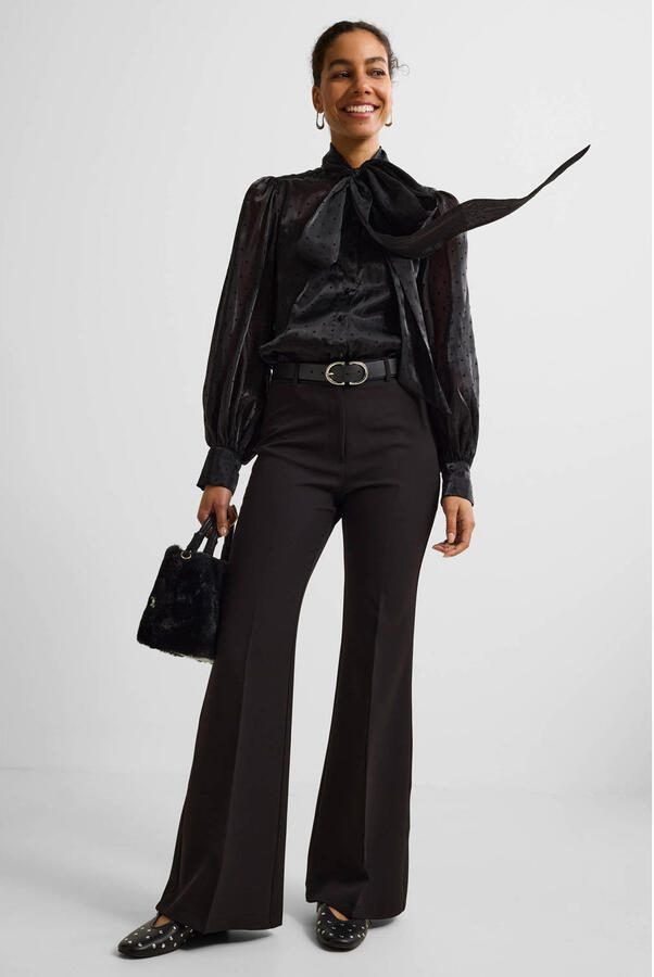 Ruby flared pantalon zwart - Foto 2