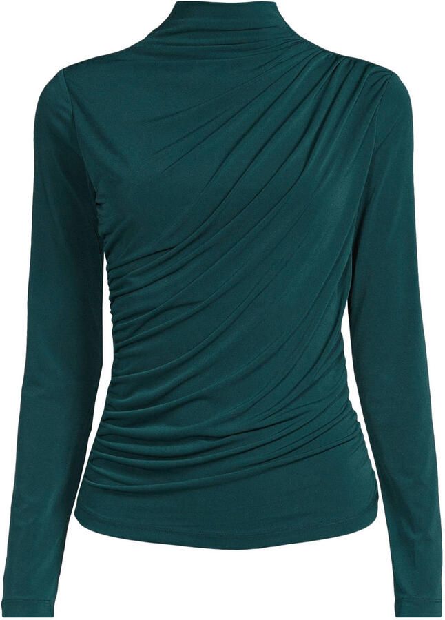 Ruby gedrapeerde jersey top donkergroen