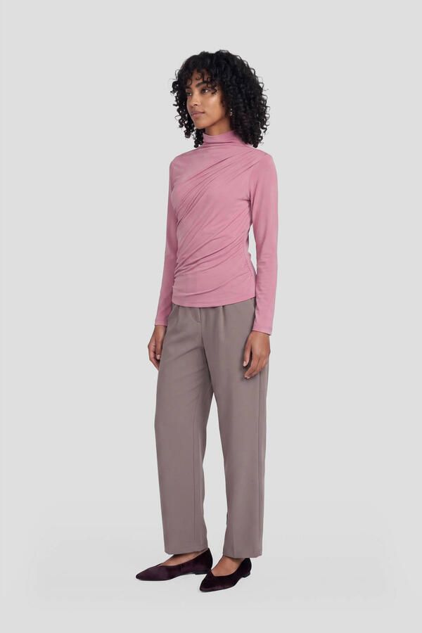 Ruby gedrapeerde jersey top mauve