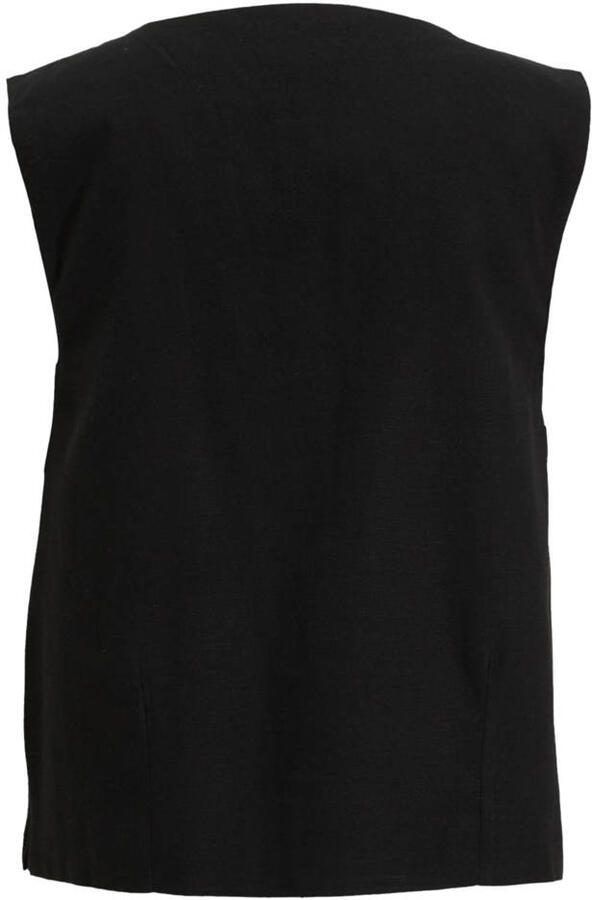 Ruby gilet met linnen zwart - Foto 2