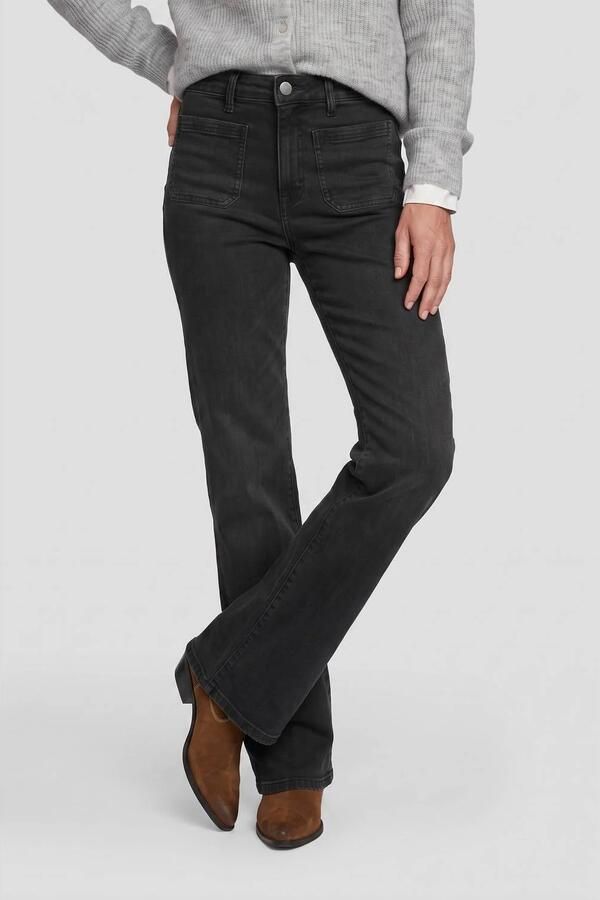 Ruby high waist flared jeans black