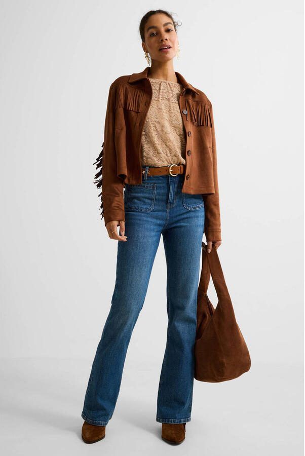 Ruby high waist flared jeans dark blue