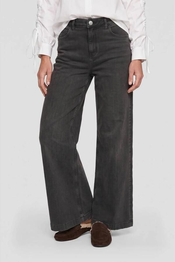 Ruby high waist super wide leg jeans black