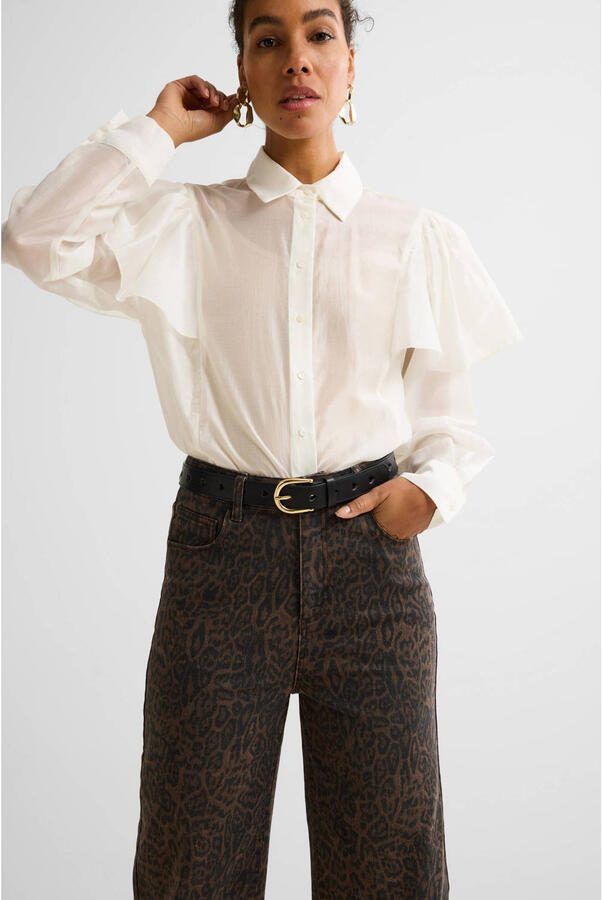 Ruby high waist wide leg jeans panterprint bruin - Foto 2