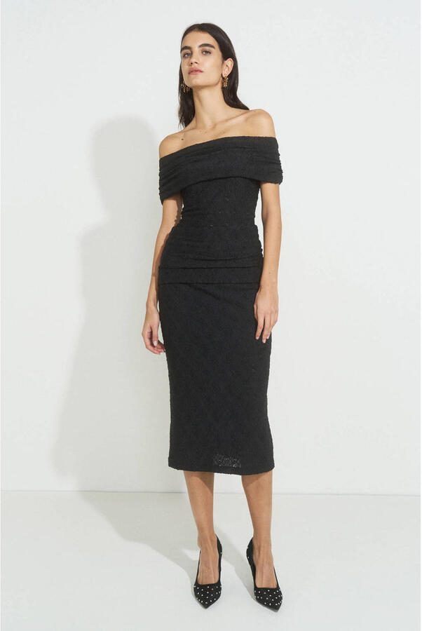 Ruby kanten off shoulder top zwart - Foto 4
