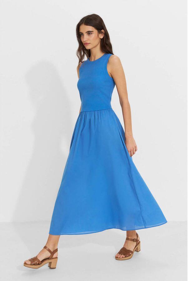 Ruby maxi combi jurk blauw - Foto 2