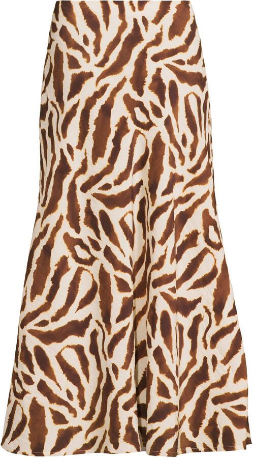 Ruby maxi rok met zebraprint beige bruin - Foto 2