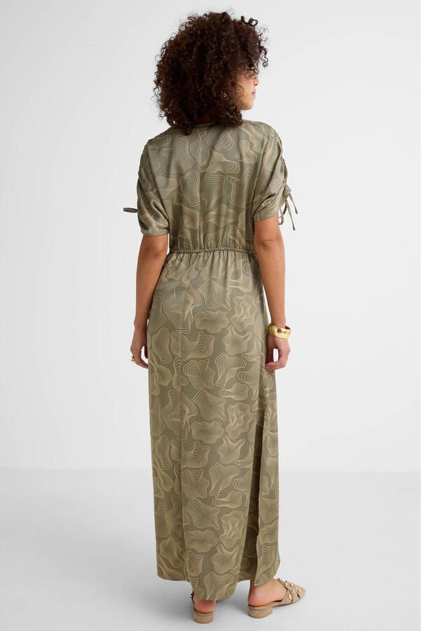 Ruby maxi satijnen jurk met all-overpint - Foto 2