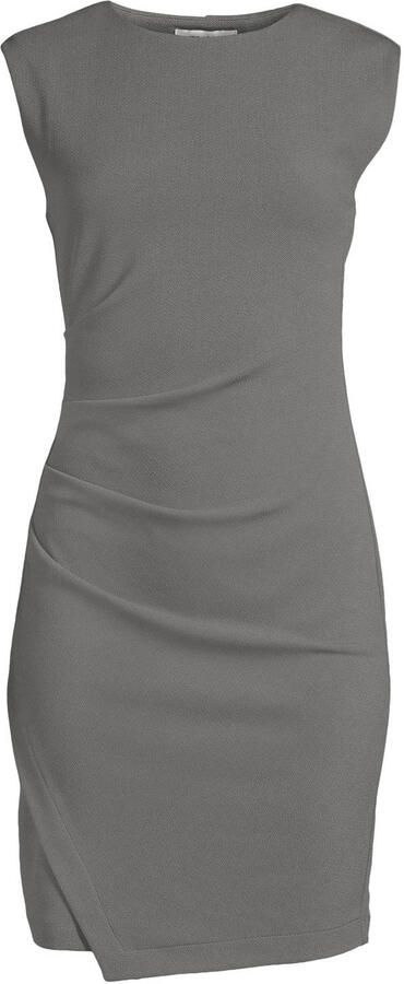 Ruby midi jurk met plooien detail grijs - Foto 2